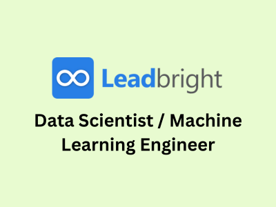 Data Scientist  Machine Learning Engineer, Leadbright