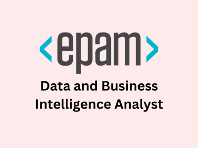 Data and Business Intelligence Analyst, EPAM