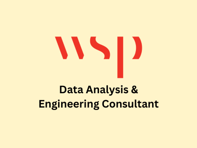 Senior Consultant Data Analysis & Engineering, WSP