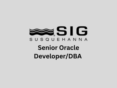 Senior Oracle DeveloperDBA, SIG