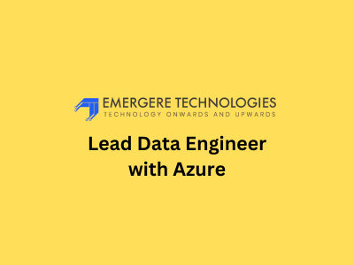 Lead Data Engineer with Azure, Emergere