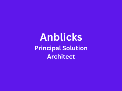 Principal Solution Architect, Anblicks