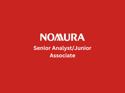 Senior AnalystJunior Associate, Nomura