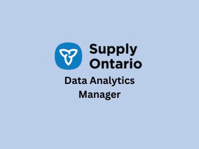 Data Analytics Manager, Supply Ontario