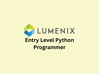 Entry Level Python Programmer, Lumenix