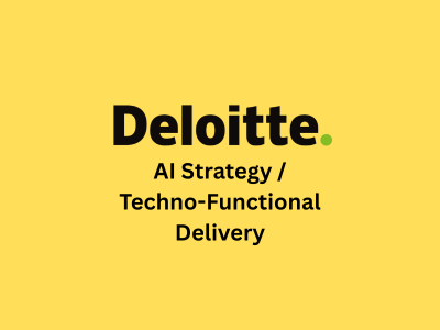 AI Strategy Techno-Functional Delivery, Deloitte